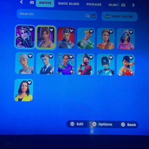 Fortnite spel - 139 skins 174 back blings 152pickaxe 138 gliders 533 emotes
