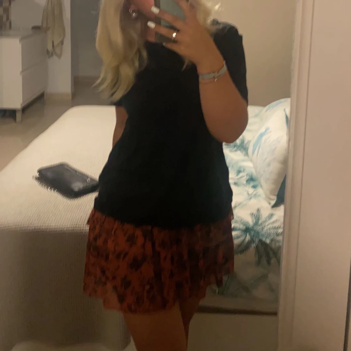 Blommig volangkjol från Zara