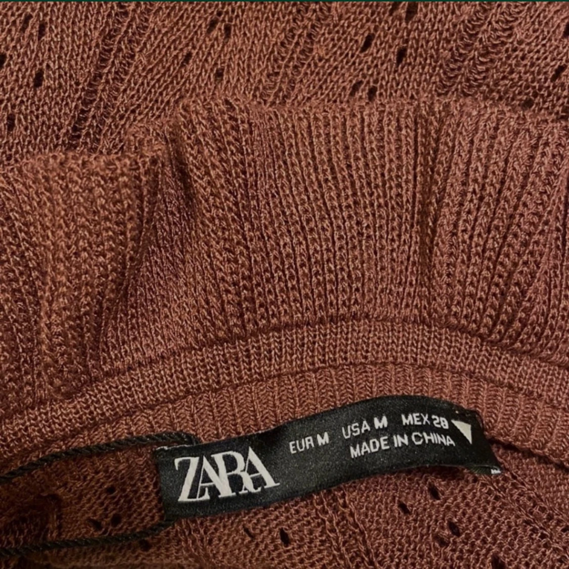 Brun stickad topp - 92