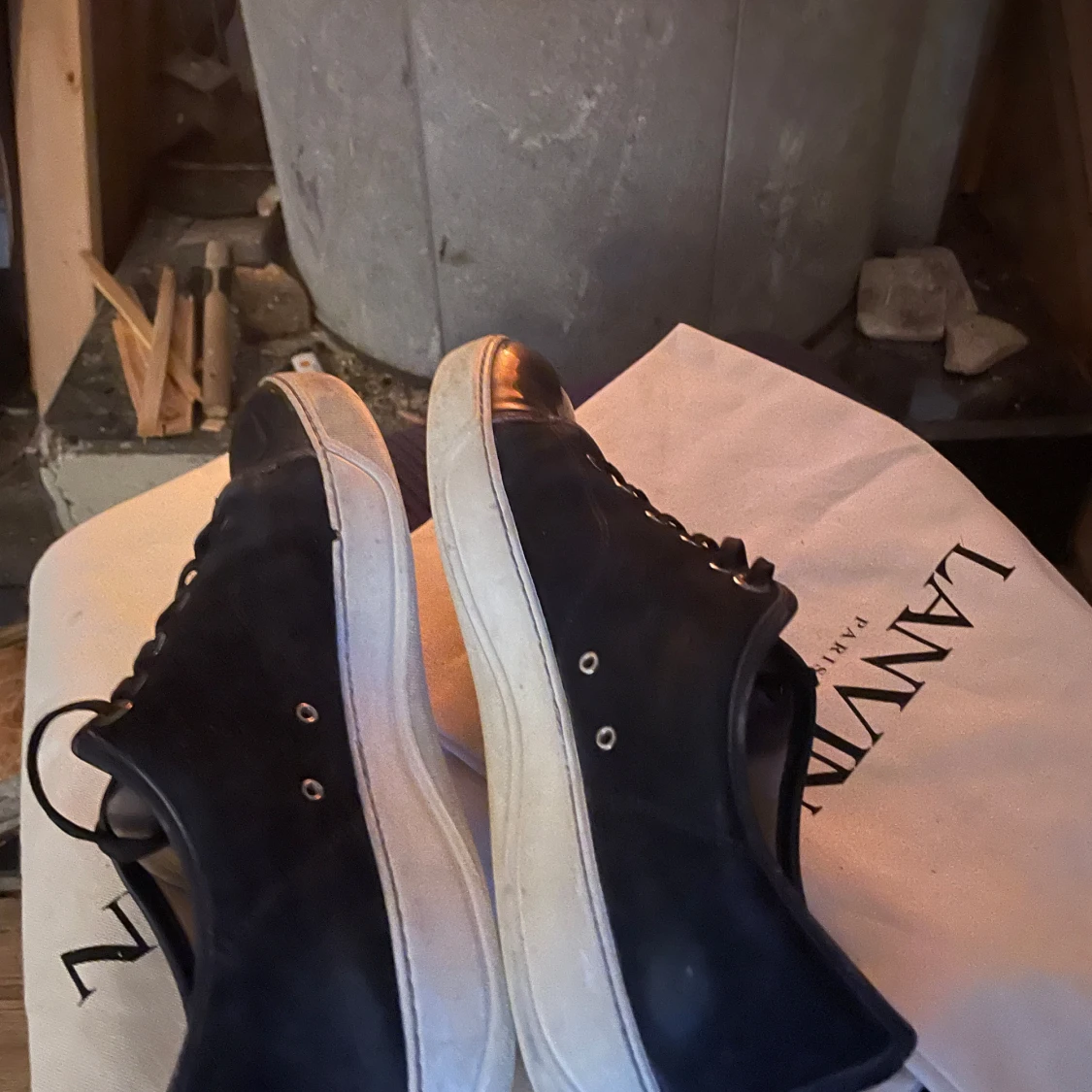 Navy blue captoe sneakers från Lanvin - 1