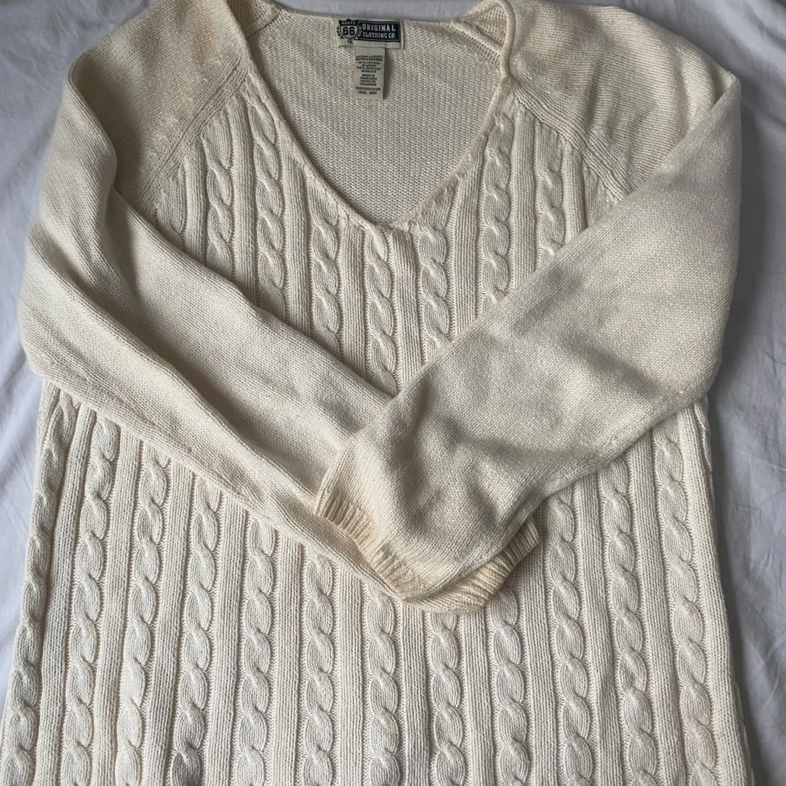 Vit stickad tröja från Route 66