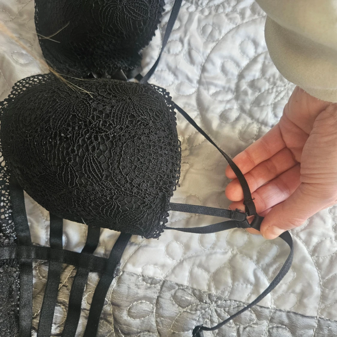 Svart spets-bh - 3