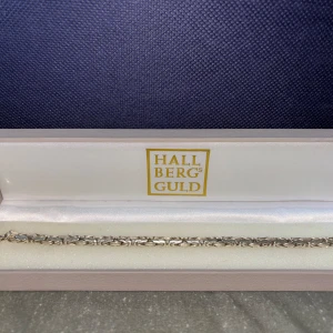 Silverarmband från Hallbergs Guld - Hej säljer nu min silver armband kejsarlänk. Den är 20,5 cm lång och väger 25 g. Den säljs tillsammans med boxen och kvitto skickas med om köpets genomförs. Armbandet har en vacker flätad design som ger det en tidlös och stilren look. Perfekt för både vardag och festliga tillfällen. Kommer i originalförpackning.