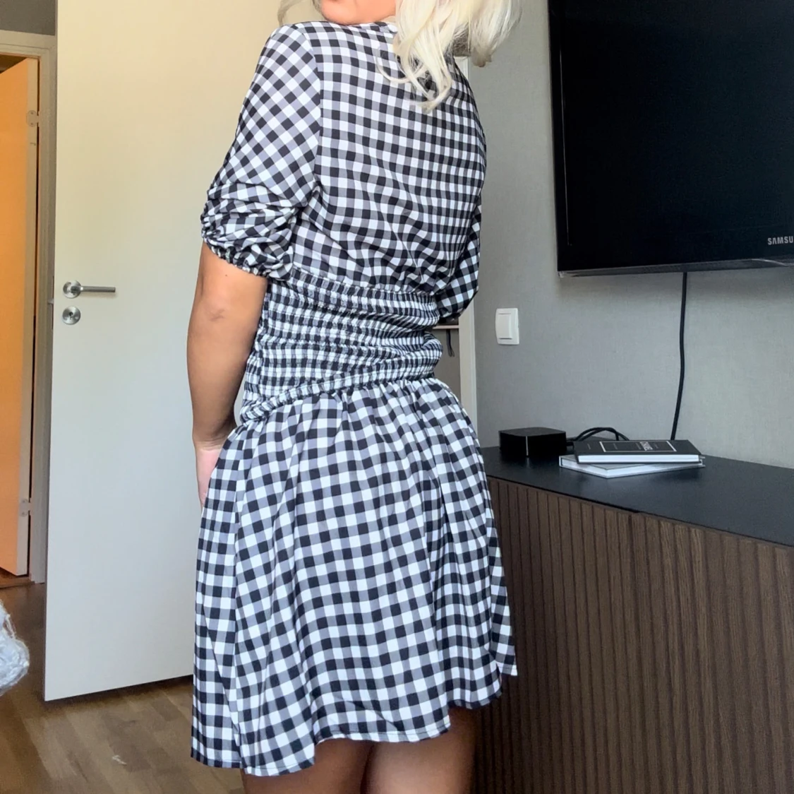 Rutig klänning - 90