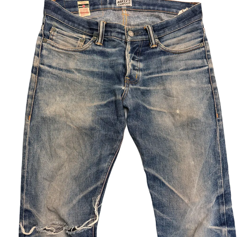 Sjuk tvätt o ageing från N&F de ett japanskt märke som gör stabila jeans, Tagged sz 29 men passar typ 30. Jeans & Byxor.