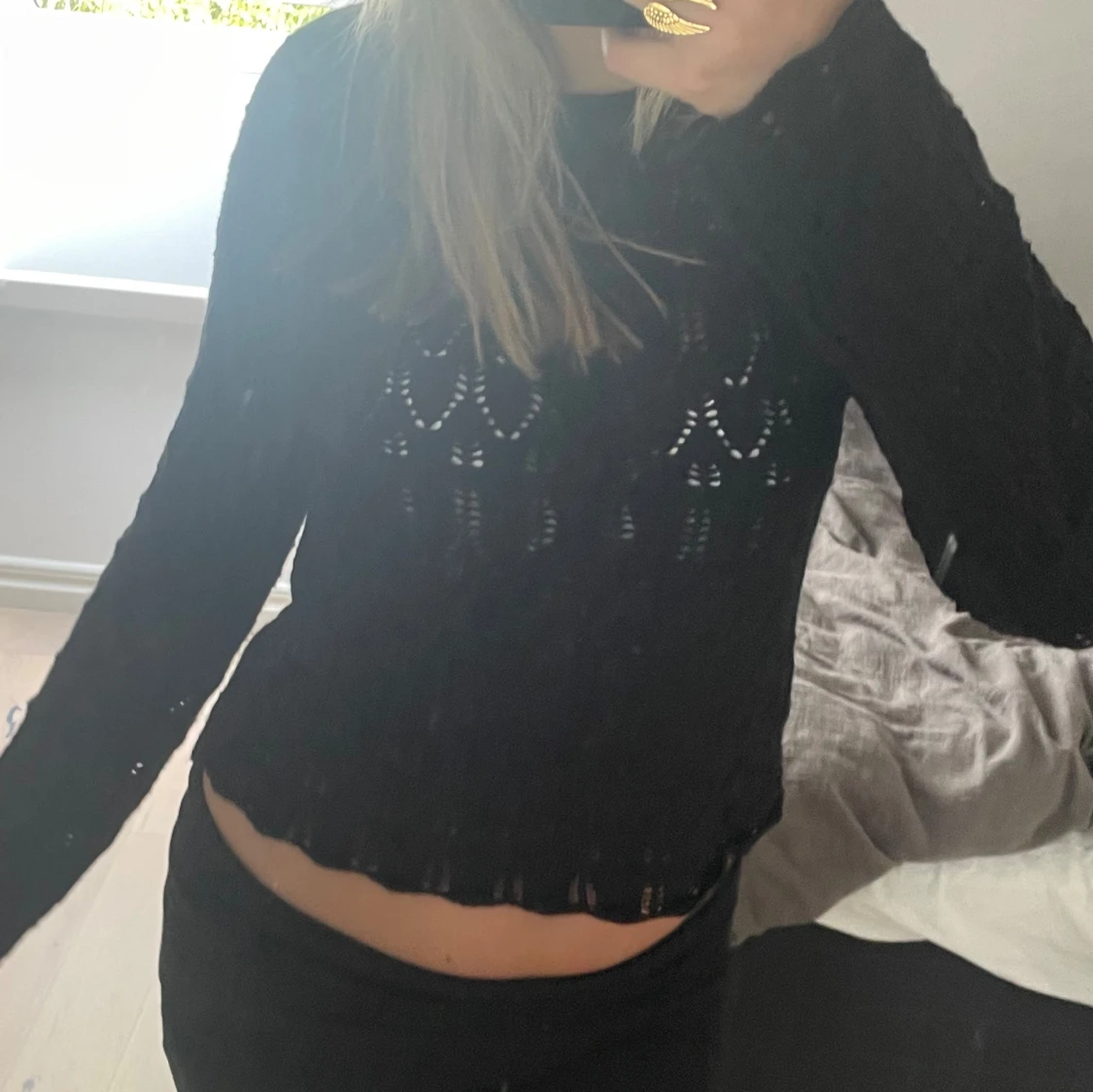 Stickad mönstertopp - 91