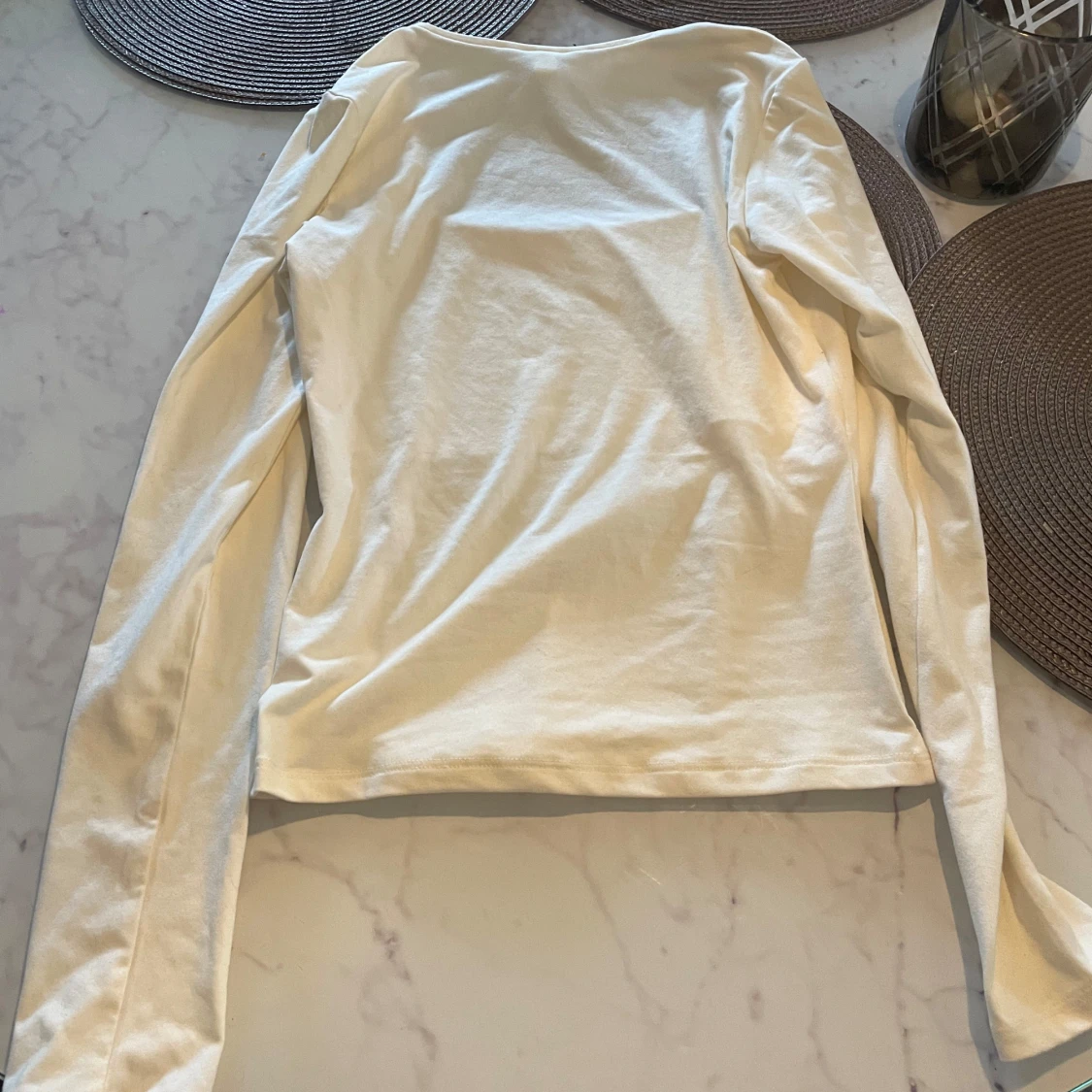 Vit långärmad topp - 90