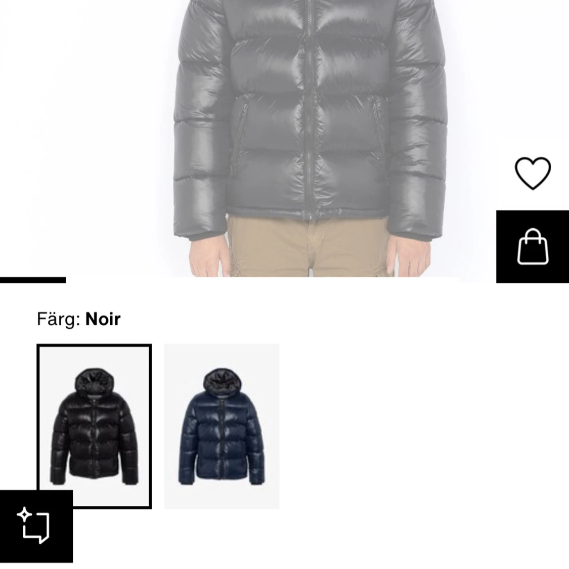 Svart pufferjacka ”Moncler variant” vinterjacka  - 91