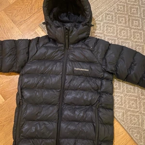 Svart dunjacka från Peak Performance - Säljer en svart dunjacka från Peak Performance med huva och dragkedja. Perfekt för kalla dagar. Jackan har en quiltad design och är långärmad.