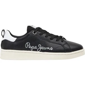Svarta sneakers från Pepe Jeans - Snygga svarta sneakers från Pepe Jeans med vit sula och logga på sidan. Skorna har snörning och en glittrig detalj vid hälen. Perfekta för en avslappnad stil.