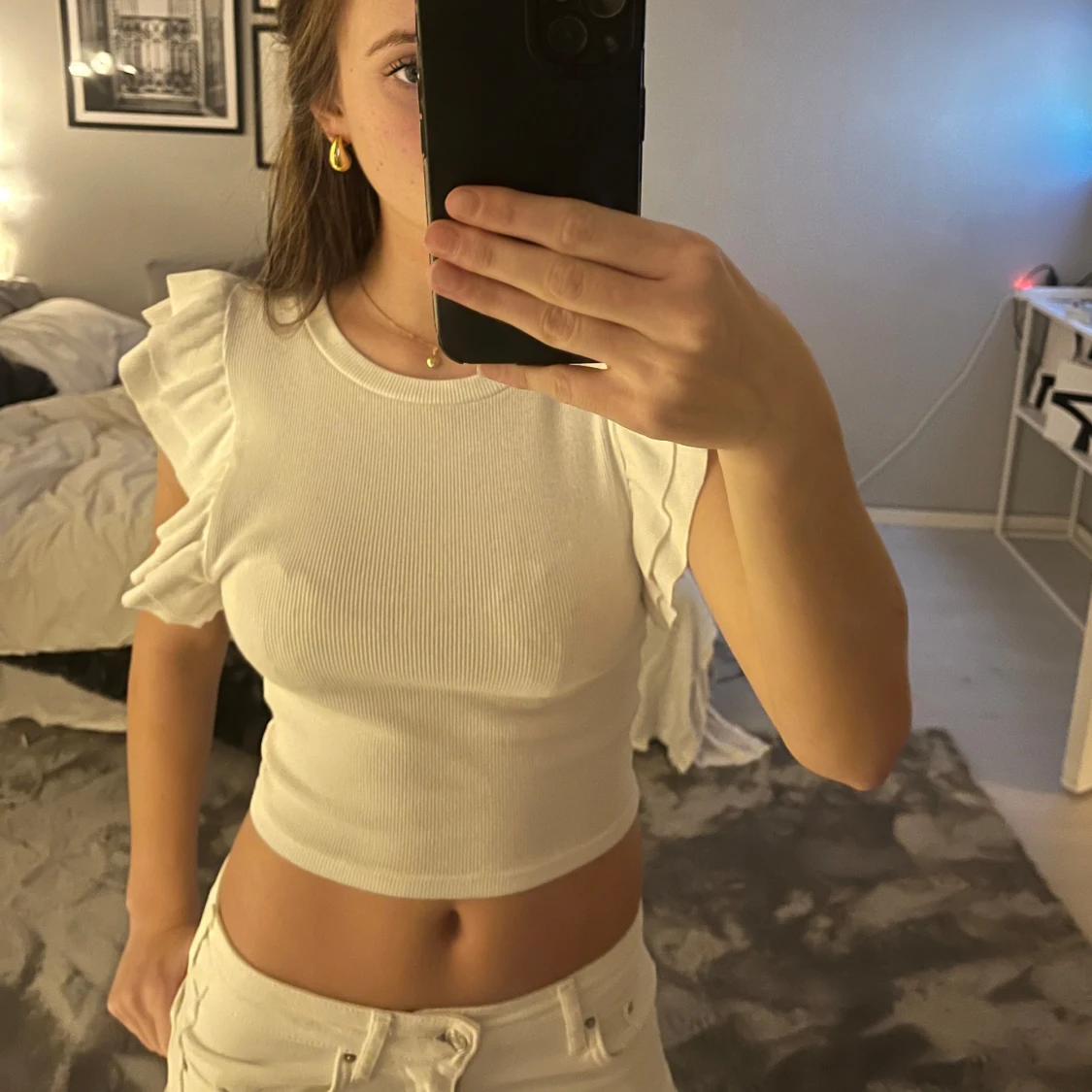 Vit volang topp från Zara