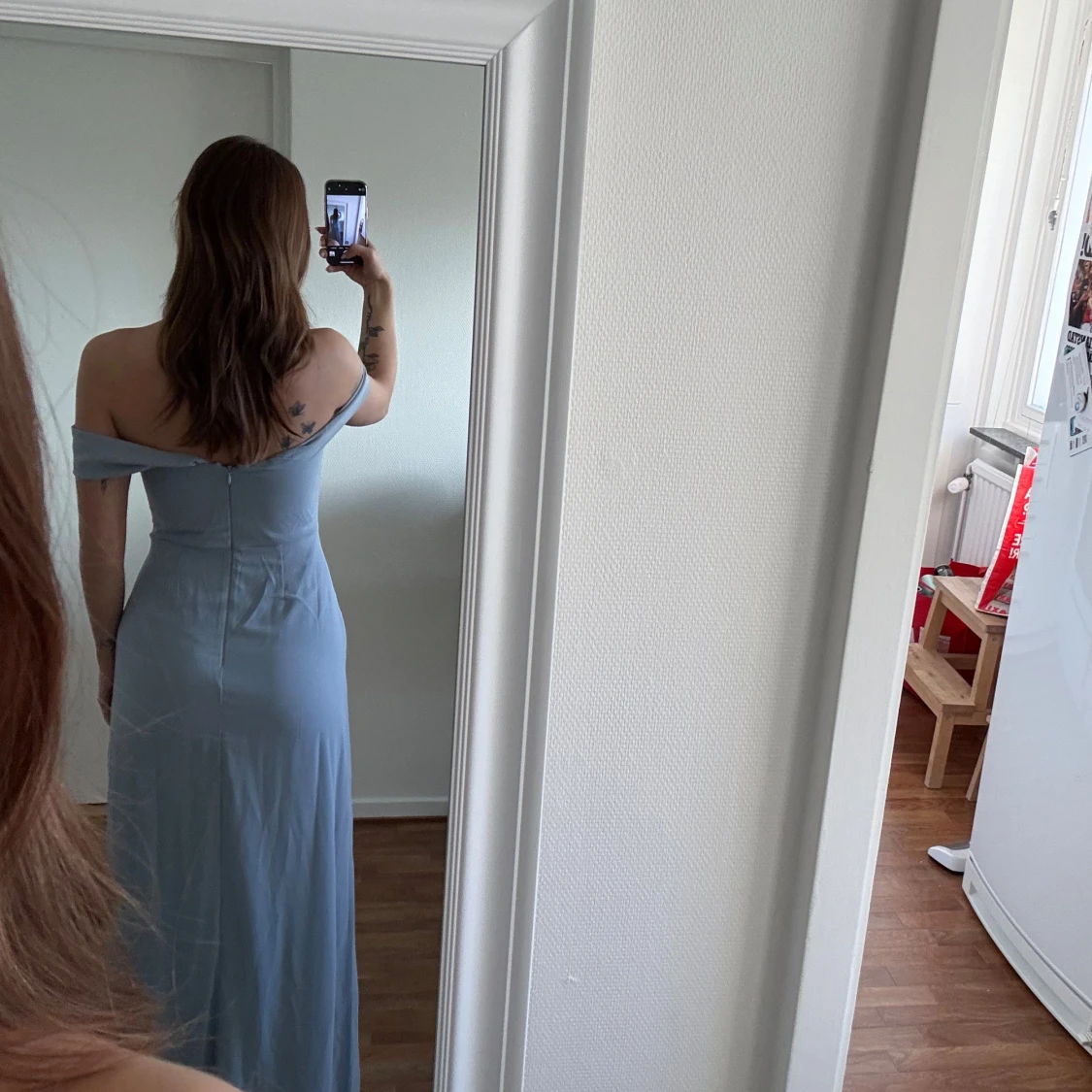 Ljusblå långklänning - balklänning  - 2