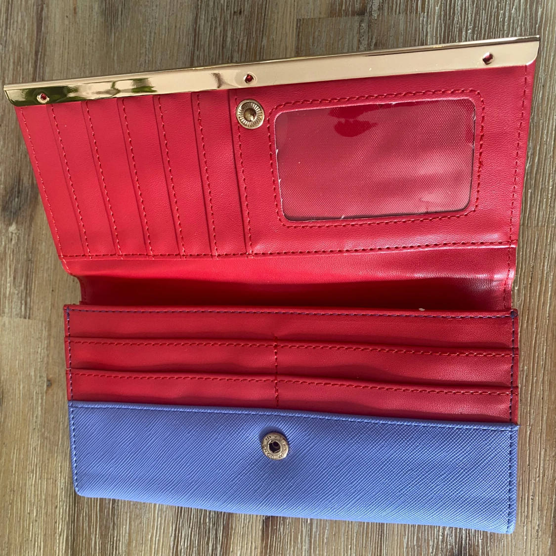 Blå blommig broderad plånbok från River Island - 4