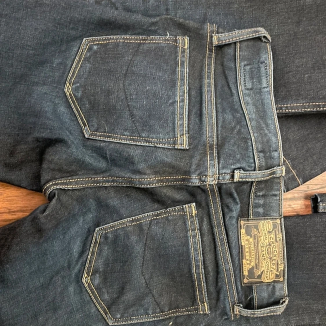 Lågmidjade crocker jeans - 2