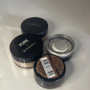 Löspuder från Pure och Maybelline - Säljer löspuder från Pure Mineral och Maybelline Color Tattoo. Pure Mineral har en naturlig finish och Maybelline är en krämig ögonskugga i en burk. Perfekt för en jämn och hållbar look.