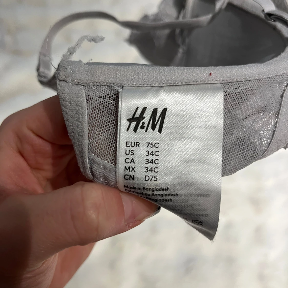 blå grå spets bh 75C - 3