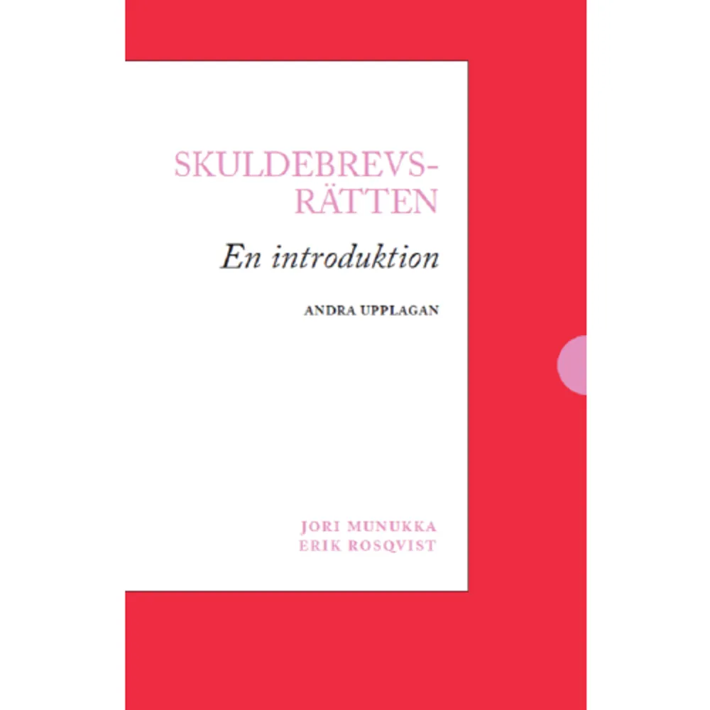 Skuldebrevsrätten. En introduktion är en lärobok i skuldebrevsrätt. Den är framför allt avsedd för studenter som antingen läser handelsrätt, ekonomi eller en introduktionskurs i juridik. I boken behandlas centrala fordringsrättsliga problem med särskilt fokus på skuldebrevslagens bestämmelser. Även annan lagstiftning med en nära koppling till skuldebrevslagen behandlas, exempelvis räntelagen, preskriptionslagen och konsumentkreditlagen.    Format Häftad   Omfång 184 sidor   Språk Svenska   Förlag Norstedts Juridik   Utgivningsdatum 2022-08-31   Medverkande Erik Rosqvist   ISBN 9789139026693  . Böcker.