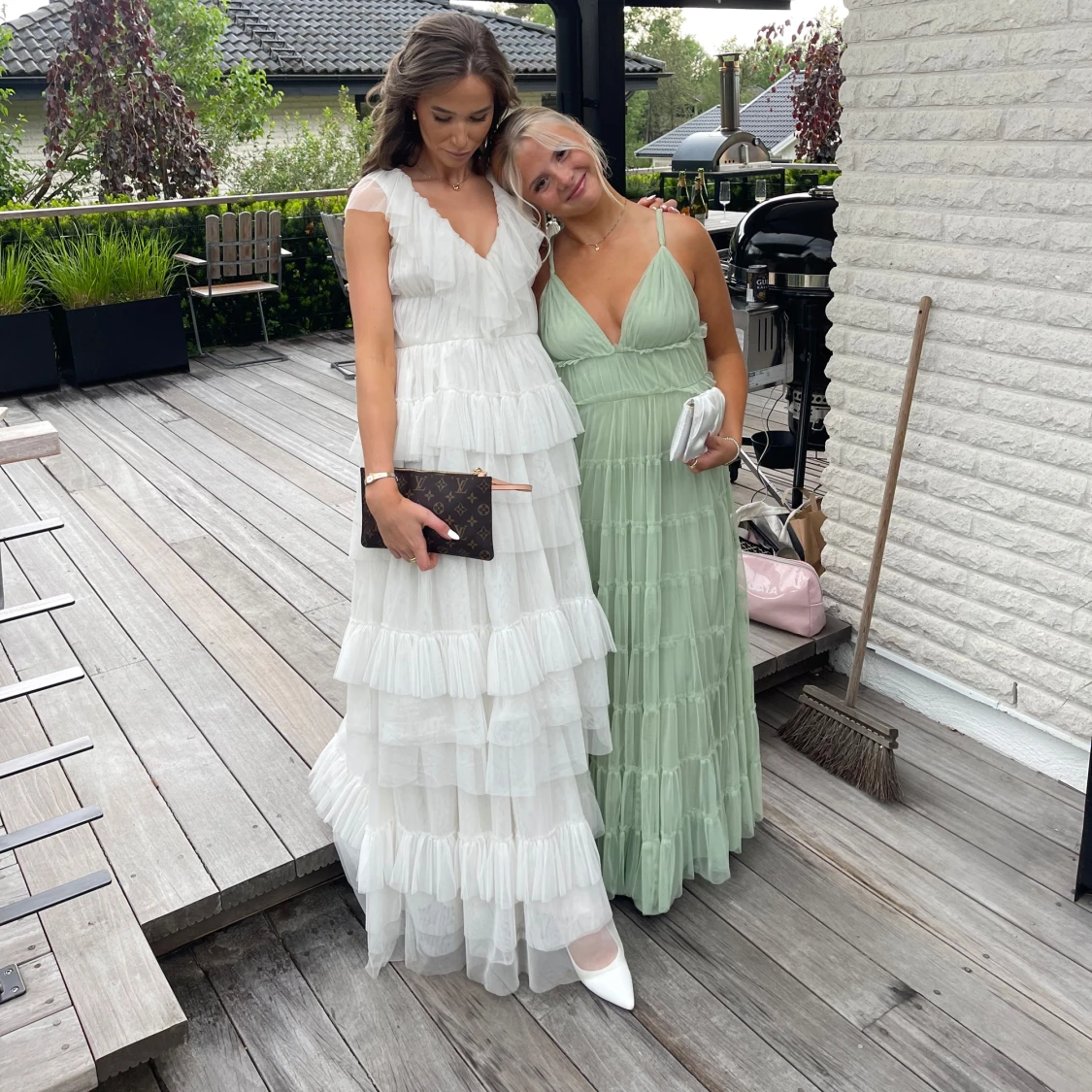 Vit volangklänning - 1