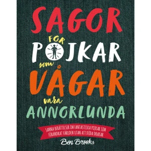 Sagor för pojkar som vågar vara annorlunda (inbunden) - Litteraturen är full av drömprinsar, modiga riddare och superhjältar. Men tänk om man som pojke hellre tar upp en bok än ett svärd? Hellre har på sig kjol än jeans? I Sagor för pojkar som vågar vara annorlunda möter vi andra slags hjältar, som alla har det gemensamt att de vågat gå sin egen väg. Här presenteras 100 män och pojkar, kända och mindre kända, nutida och dåtida, som alla varit banbrytande på sitt sätt, uträttat fantastiska saker och gjort världen till en lite bättre plats. Genom sitt mod, sin generositet och medkänsla har de blivit förebilder och inspiratörer för hela generationer. Med fantastiska illustrationer och fängslande, spännande texter är Sagor för pojkar som vågar vara annorlunda en inspirationskälla för alla, och framförallt för pojkar som inte känner igen sig i de stereotypa pojk- och mansidealen. Här kan de som behöver få uppmuntran och mod att strunta i grupptryck och normer och våga vara sig själva fullt ut. I boken möter du bland många andra:Buddha, Galileo Galilei, Ludwig van Beethoven, Arthur Rimbaud, Oscar Wilde, Salvador Dalí, Nikola Tesla, Roald Dahl, Stephen Hawking, David Attenborough, Lionel Messi, Muhammad Ali, Bill Gates, Ai Weiwei, Barack Obama, Harvey Milk och Nelson Mandela.    Format Inbunden   Omfång 208 sidor   Språk Svenska   Förlag Lind &amp; Co   Utgivningsdatum 2022-05-09   Medverkande Quinton Winter   Medverkande Emeli André   Medverkande Eva Andreasson   ISBN 9789180184786  