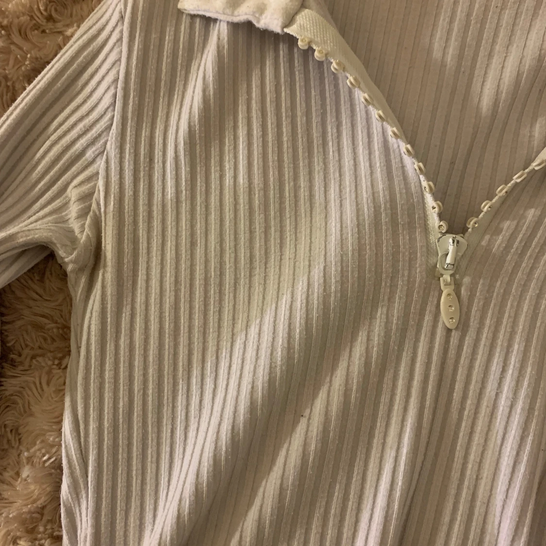 Vit ribbad tröja från Sancred - 92