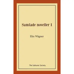 Elin Wägner (1882-1949) brukar räknas till de så kallade Tiotalisterna, med sitt samhällsfokuserade författarskap. Wägner var även verksam som journalist. Till hennes mest kända och uppskattade skönlitterära verk hör bl.a Norrtullsligan och Pennskaftet, men hon har även gått till historien för sitt engagemang för kvinnlig rösträtt, för Fredsrörelsen och för att hon var med och grundade Rädda Barnen 1919. Wägner blev 1937 ledamot av Samfundet De Nio. 1944 blev hon ledamot av Svenska Akademien. Wägners novellkonst har nu samlats i två volymer. Samlade noveller I innehåller de historier som ursprungligen ingick i novellsamlingarna Mannen och körsbären med flera berättelser (1914) och Nyckelknippan (1921), samt de noveller i urvalssamlingen Spinnerskan (1948) som ej förekommer i någon av hennes övriga novellsamlingar. Samlade noveller II innehåller de berättelser som ursprungligen ingick i novellsamlingarna Den odödliga gärningen (1928) och Från det jordiska museet (1907). Genom Wägners noveller får vi uppleva hennes berättarglädje, samhällsanalys och spetsfundiga humor.    Format Häftad   Omfång 458 sidor   Språk Svenska   Förlag The Sublunar Society   Utgivningsdatum 2020-04-25   ISBN 9789188999740  