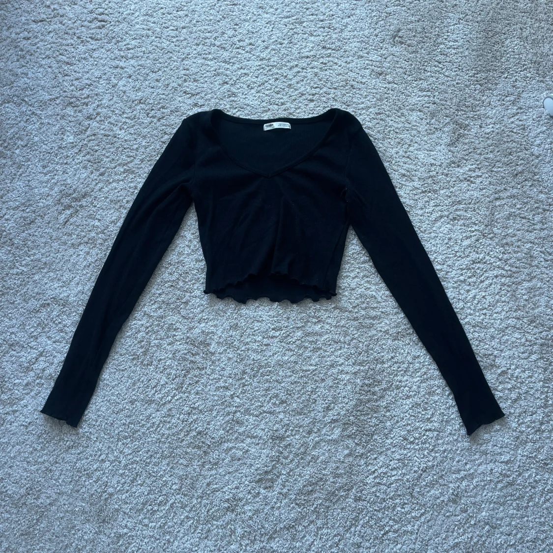 Svart croppad topp - 90