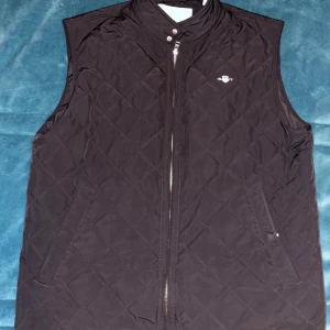 Gantväst - Säljer en stilren väst från gant  med dragkedja och hög krage. Perfekt för lager-på-lager under höst och vinter. Den är i storlek L och köpt för 1900