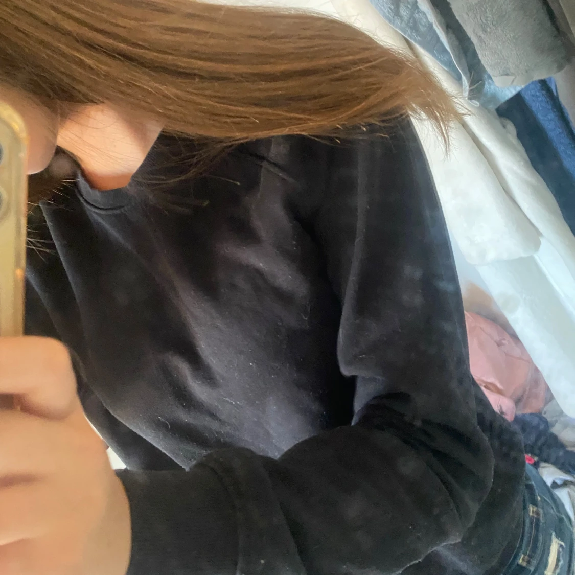 Snygg svart hoodie - 90