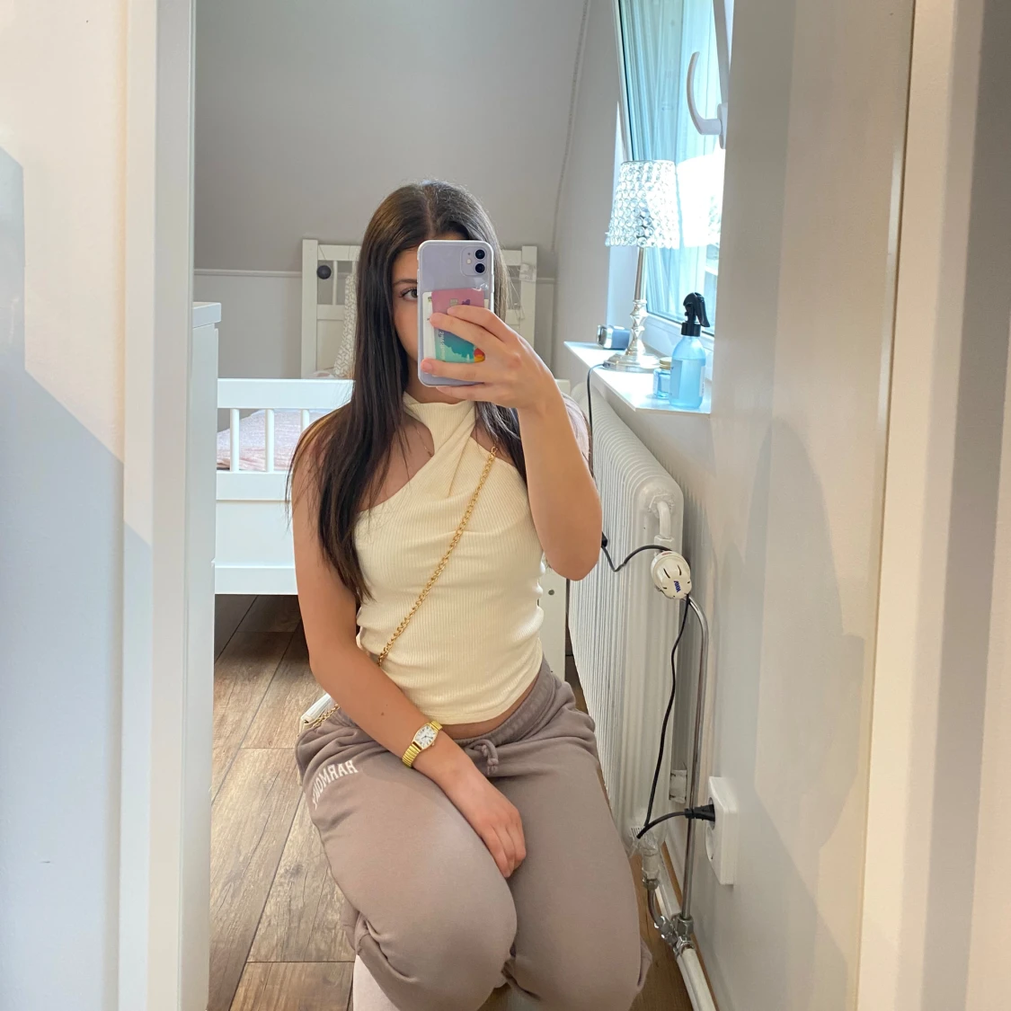 Brun beiga mjukisbyxor