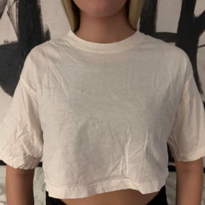 Kort T-shirt  - Kort T-shirt från hm! Perfekt över en spetstopp!