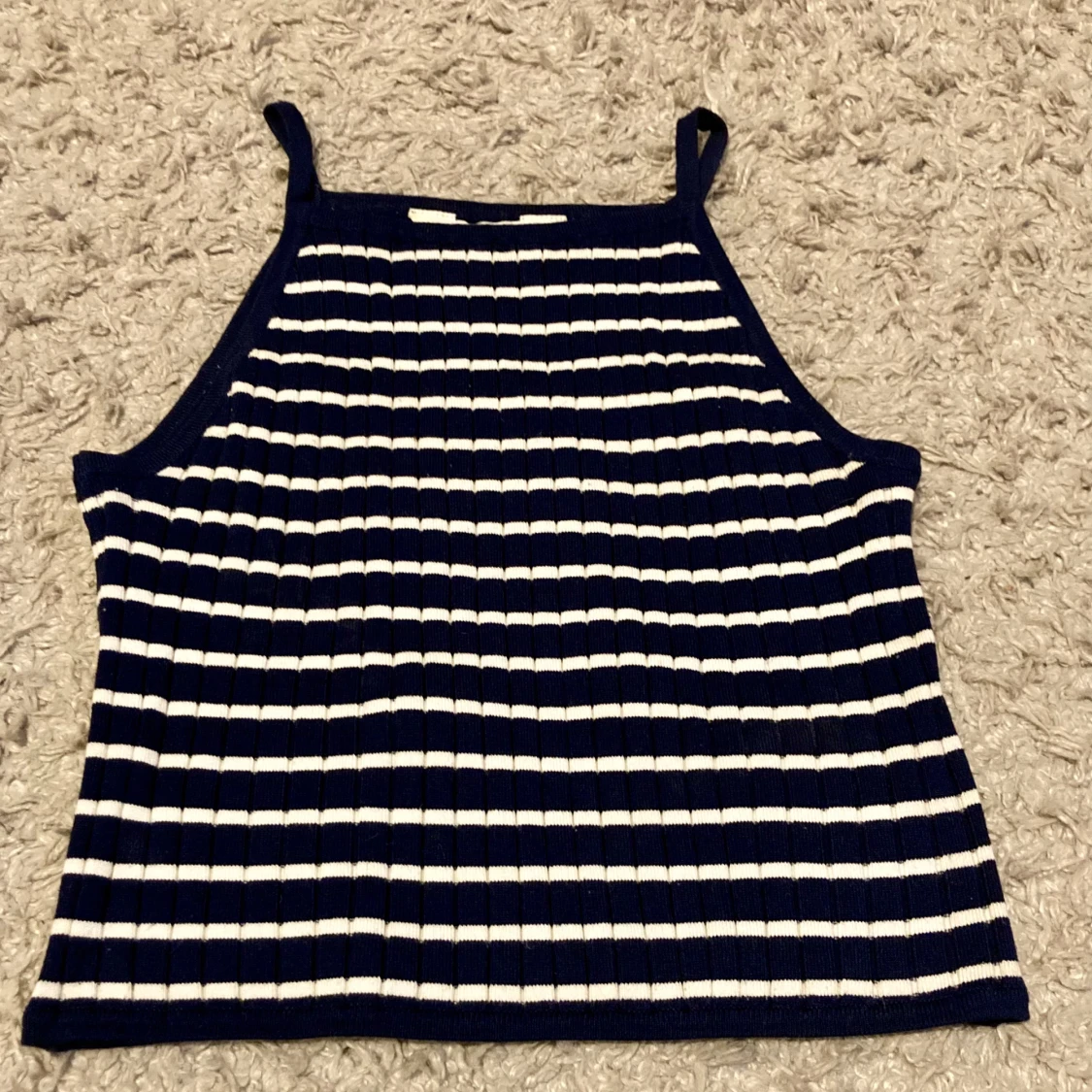 Randigt ribbat linne från H&M