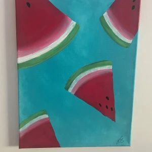 Vattenmelon - I gott skick och aldrig hängt upp på väggen ens. En perfekt sommartavla. Kommer direkt från konstnären och är även signerad. 