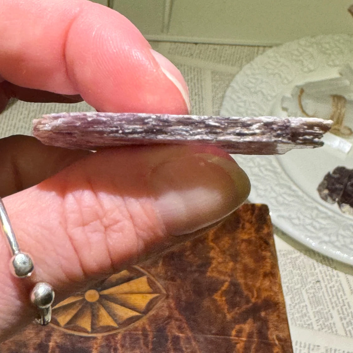 Skimrande skiva i Lepidolit mica - 91