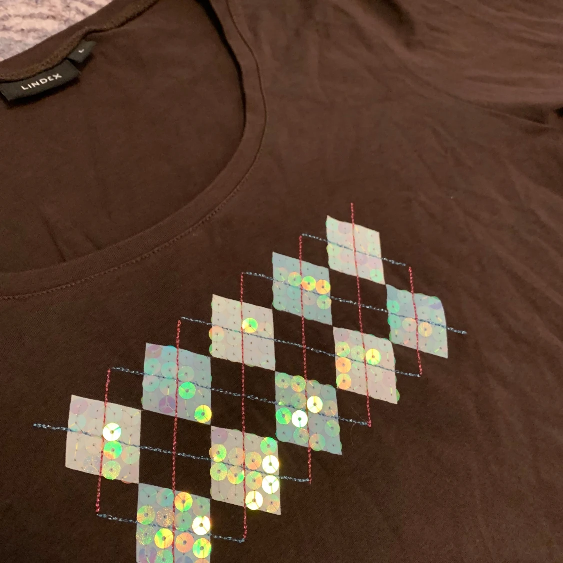 Rutmönstrad tröja  - 90