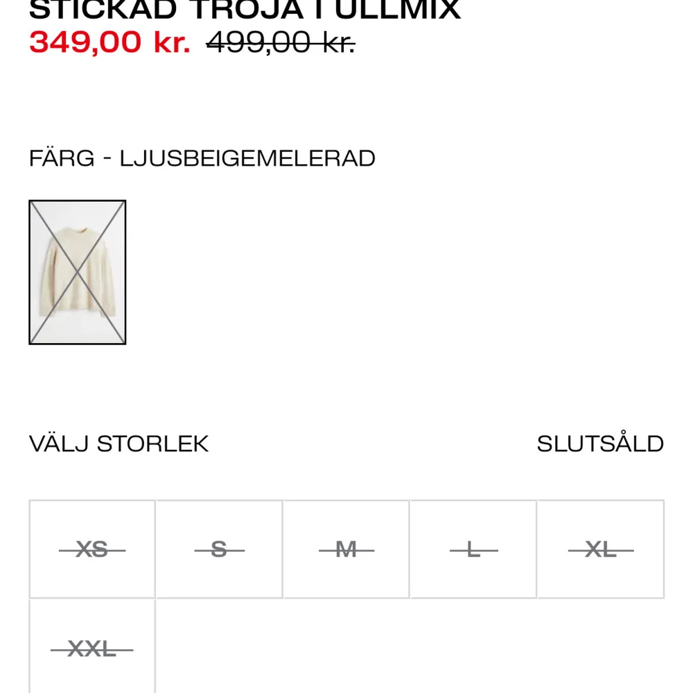 Utsåld beige alpacka tröja från H&M. Super fint skick. Nypris 499kr. Verkligen jättefin men kommer tyvärr inte till någon användning längre. Storlek S men skulle säga att den sitter mer som en XS/S. Handtvät eller fintvätt. Tryck gärna på köp nu.. Stickat.