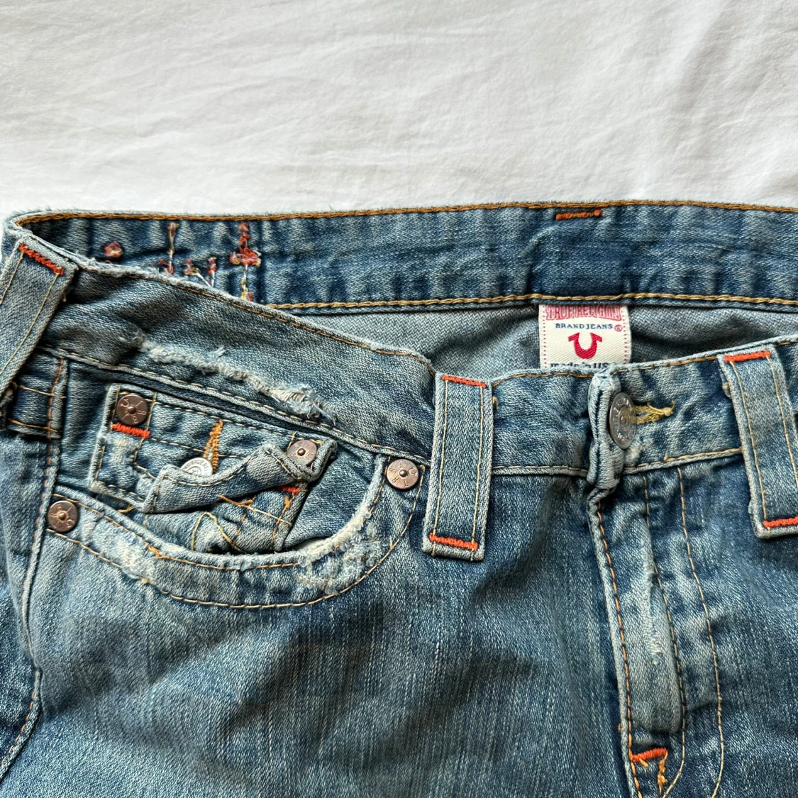 jätteflared lågmidjade true religion jeans  - 92