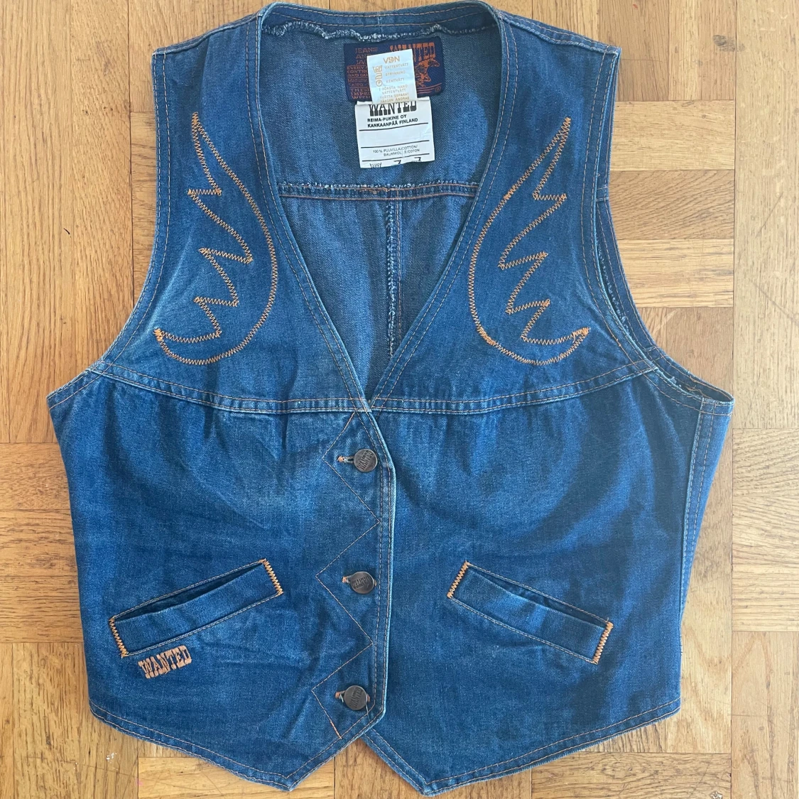 Retro western jeans väst