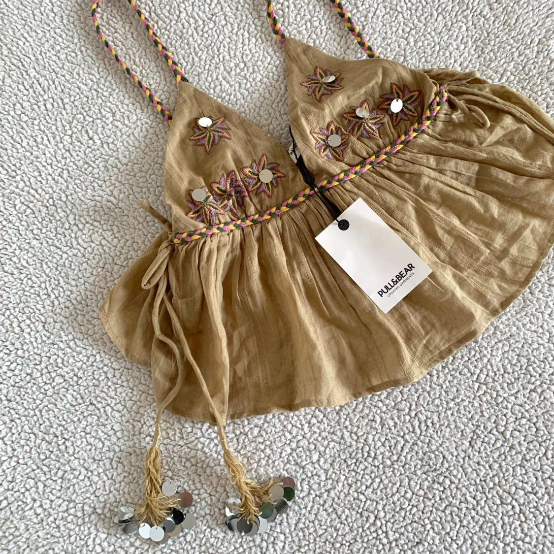 Pull & Bear brun sommartopp med ”speglar” - 91