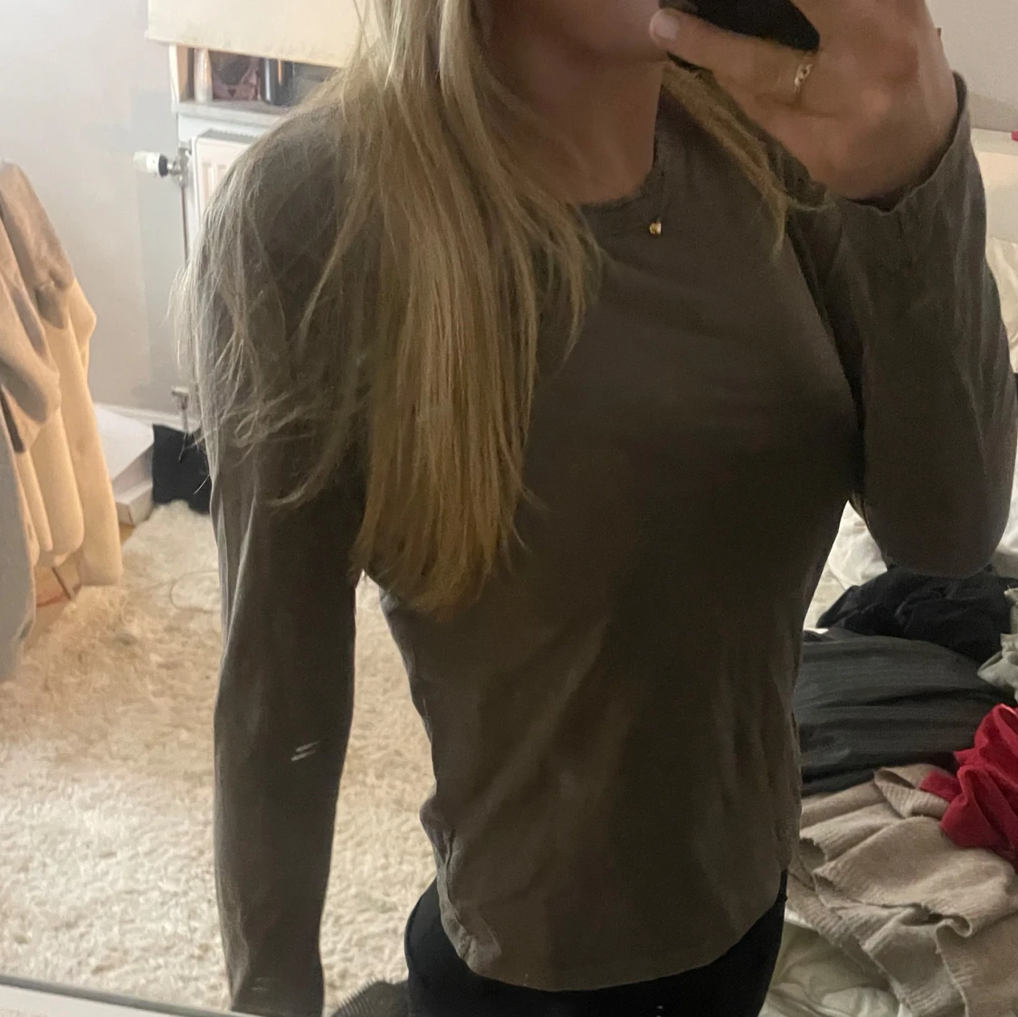 Brungrå långärmad tröja från Zara