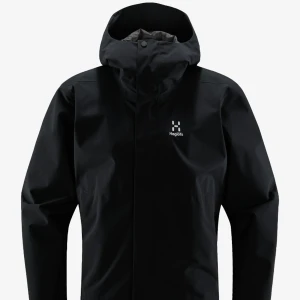 Svart regnjacka från Haglöfs - Svart haglöfs regnjacka storlek S. inga problem eller defekter finns på jackan utan den ser ny ut. Ny pris 1999kr-2599kr.