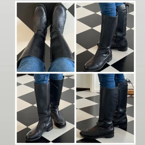 Nya varma skinnstövlar 41 nypris 2495 - Snygga och extremt bekväma Klavness Ortho High Boots i svart läder. Stövlarna är helt nya (testade en gång) och har en dragkedja på sidan och snörning baktill.   Mycket bra grepp och mjukt steg tack vare sulans material. Perfekta för både vardag och festligare tillfällen. Mjukt & varmt filt på insidan. Låg klack.  Nypris 2495 kr  Passar speciellt bra för de med bredare fot samt för ortopediska inlägg då innersulan går att byta ut till din formgjutna.  Går att anpassa bredden efter vadens storlek