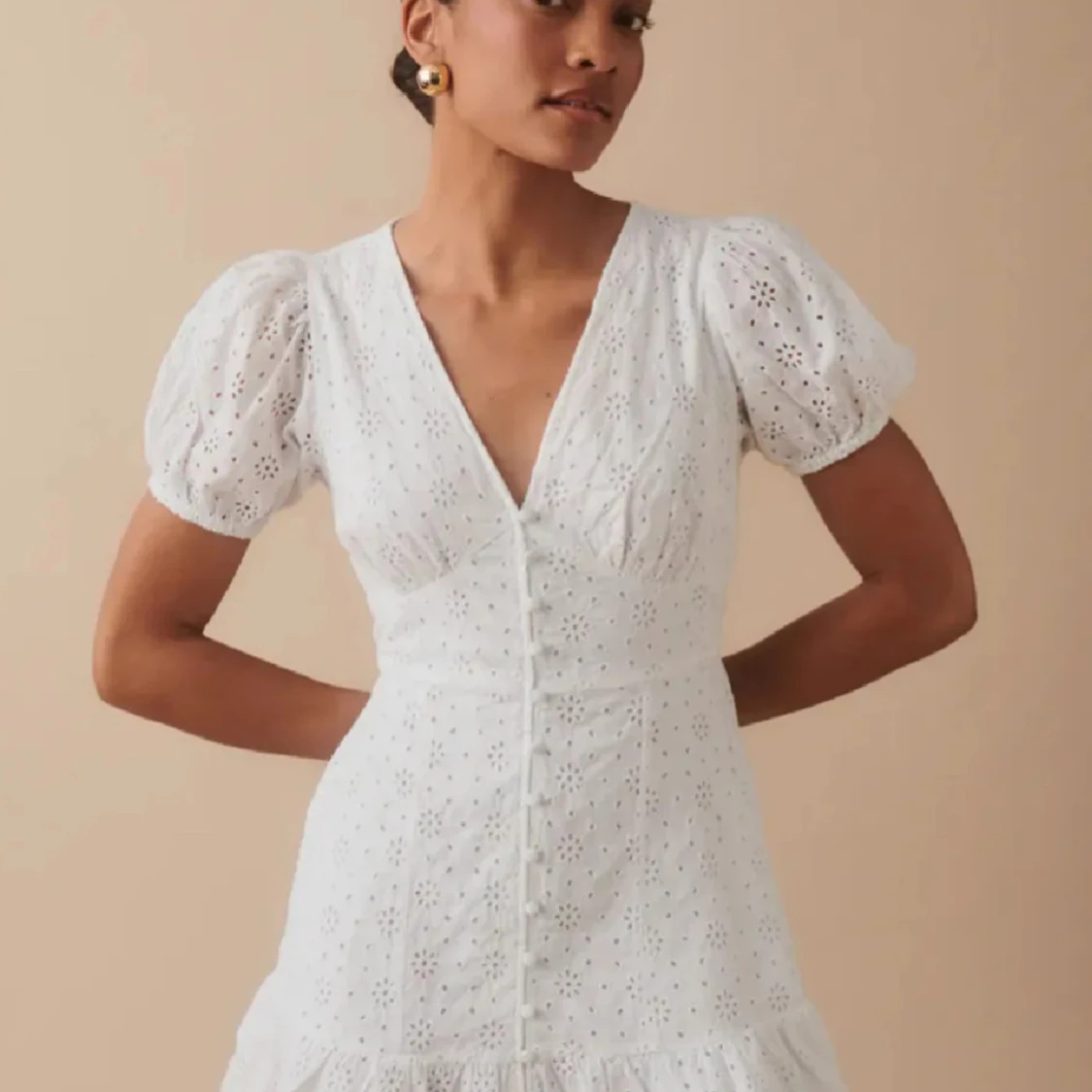 Vit studentklänning 