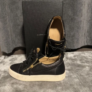 Giuseppe Zanotti Skor - Hej! Säljer nu ett par Giuseppe Zanotti Frankie i storleken 41. Köpte skorna i butik förra året men har ej andvänds på länge. Ny Pris 6300kr Mitt pris 1899kr. Skorna har tecken på användning men inga defekter! Priset ej hugget i sten. Tveka ej att höra av dig vid fundering!