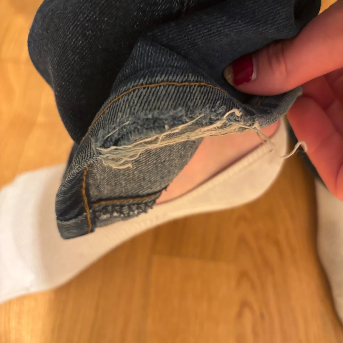 Blå jeans med bootcut - 91