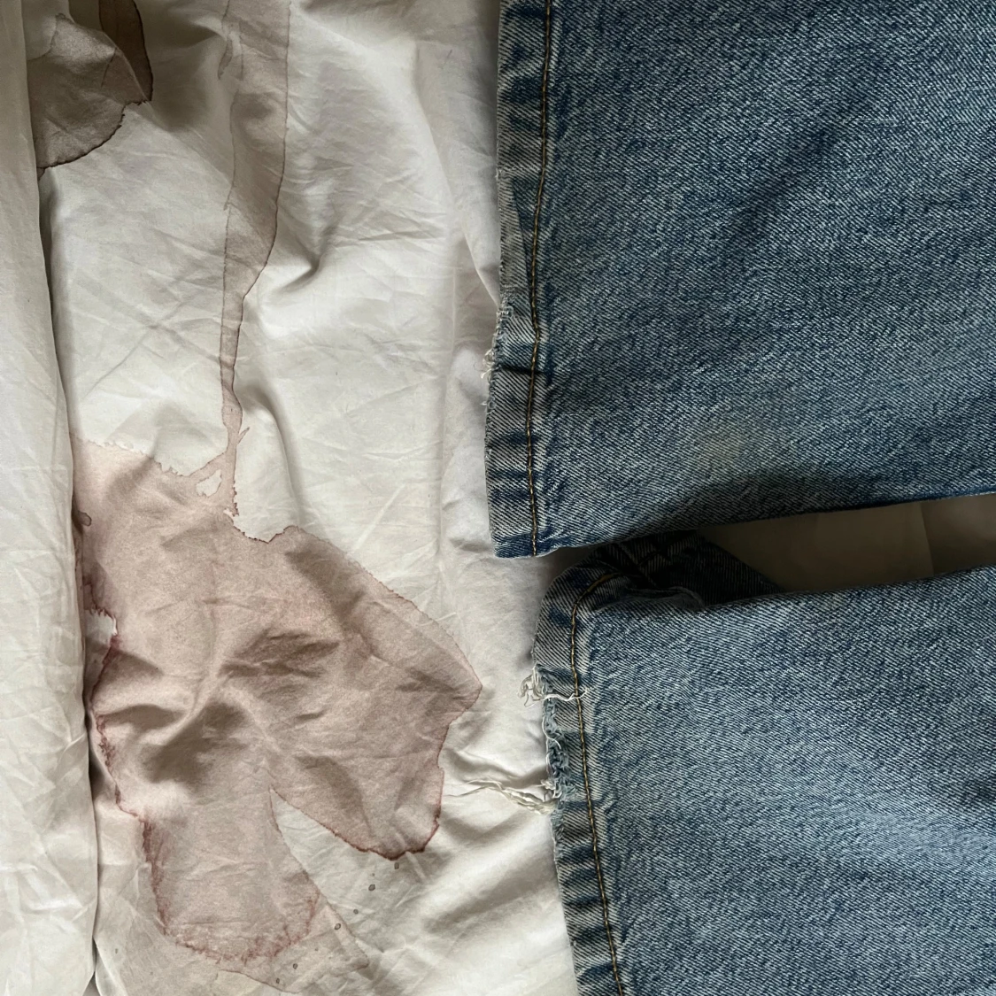 Blå bootcut jeans - 92