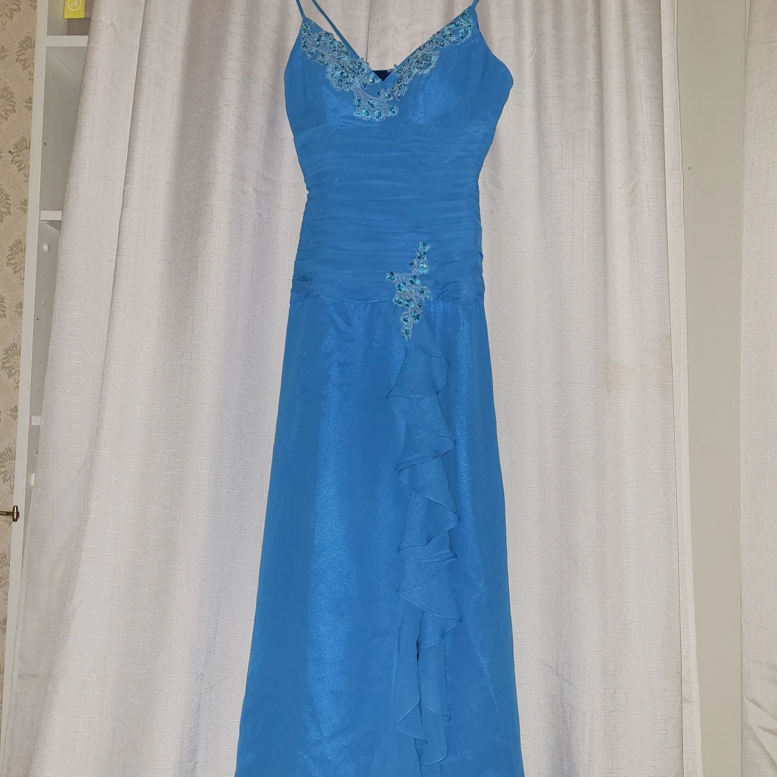 Blå vintage klänning xs/s - 90