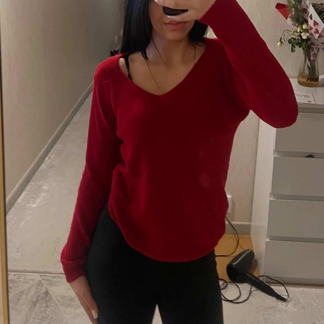 Röd långärmad tröja - 2