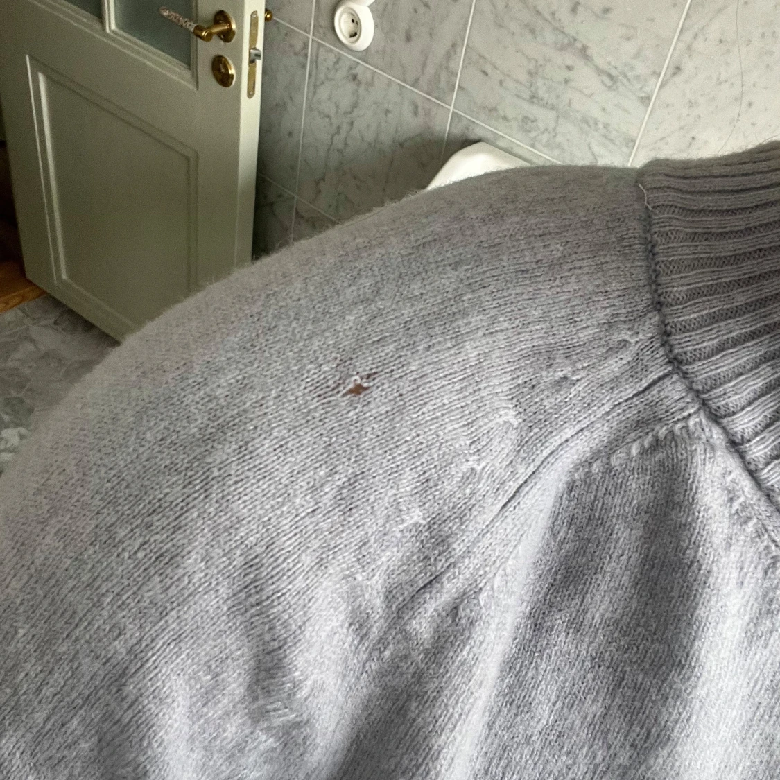 Ljusblå stickad tröja - 3