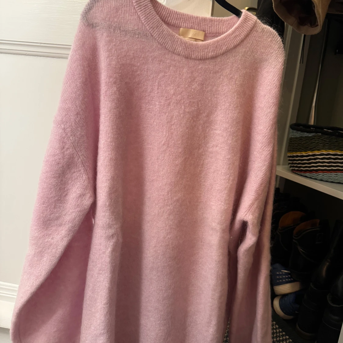 Mohair/ull stickad tröja 