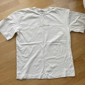 Oversize T-shirt från Zara - Oversize herr T-shirt från Zara i stl S. Fint skick. Färg: Naturvit/beige med ljusbrun print på ryggen. 